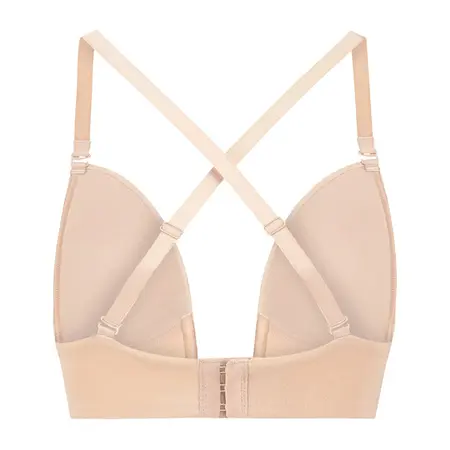 Bye Bra Ultra Plunge Bra Beige S - Deep V-Cut, Multiway Straps