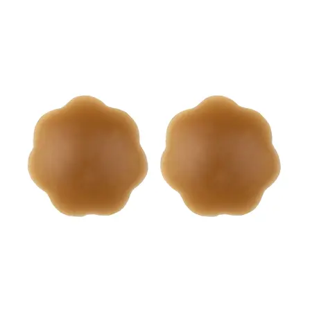 Bye Bra Breast Lift Tape & Silicone Covers Brown F-H Cup - Hypoallergenic