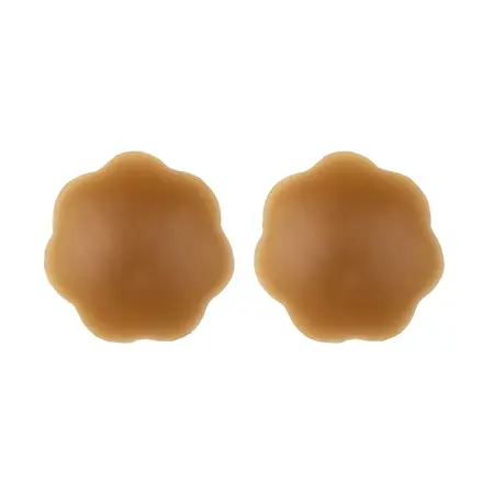Bye Bra Breast Lift Tape & Silicone Covers Brown A-C | Hypoallergenic