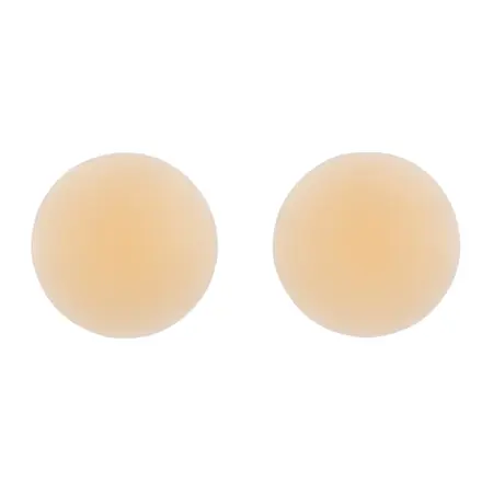 Bye Bra Silicone Reusable Non-Adhesive Nipple Covers Beige One-Size