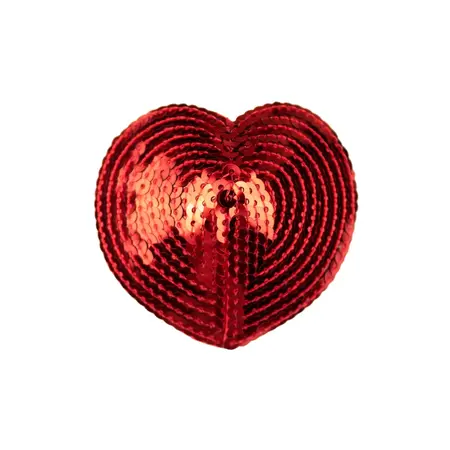 Bye Bra Heart Shaped Adhesive Covers Red One-Size Reusable