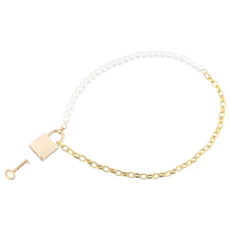 Sportsheets S&M Pearl Day Collar - Adjustable Necklace with Faux Pearls