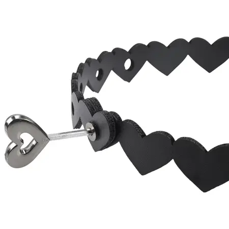 Sportsheets S&M Heart Day Collar Adjustable Faux Leather Choker