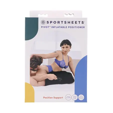Sportsheets Pivot Inflatable Positioning Wedge with Handles Black