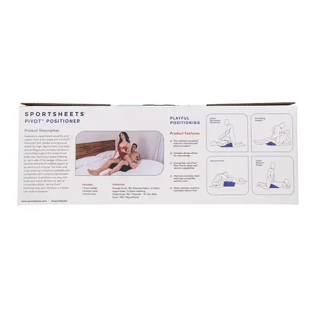 Sportsheets Pivot Positioner Ergonomic Foam Wedge Black 17x6in