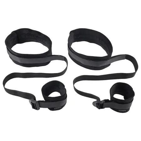 Sportsheets S&M Adjustable Thigh and Wrist Restraint System Black