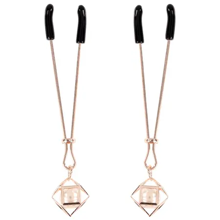 Sportsheets S&M Brat Pearl Adjustable Nipple Clips Rose Gold Finish