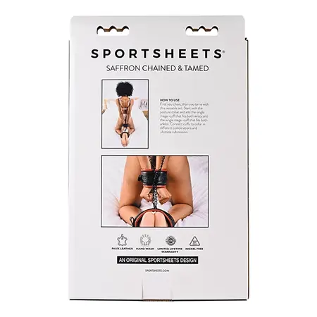 Sportsheets Saffron Chained & Tamed Restraint Set - Adjustable Red-Black