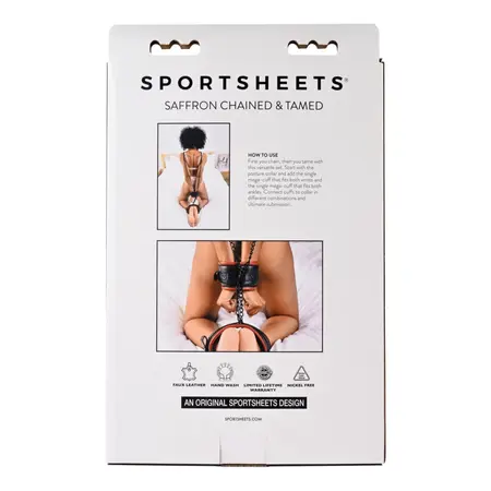 Sportsheets Saffron Chained & Tamed Restraint Set - Adjustable Red-Black