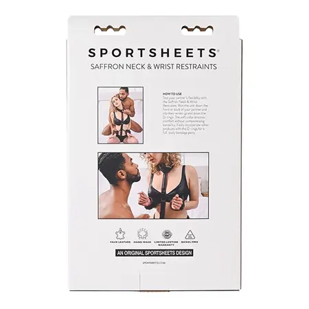 Sportsheets Saffron Adjustable Neck & Wrist Restraint Set, Red-Black