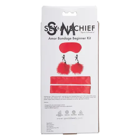 Sportsheets Sex & Mischief Amor Intro Bondage Set Satin Pink Edition