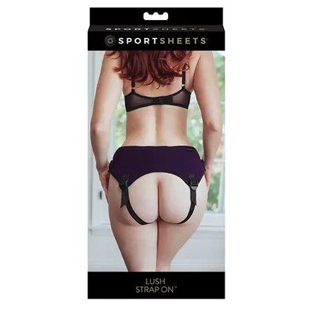 Sportsheets Lush Adjustable Harness with Interchangeable O-Rings, Black