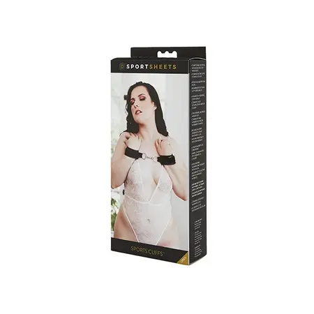 Sportsheets Sports Cuffs Black - Adjustable Neoprene Restraints Set