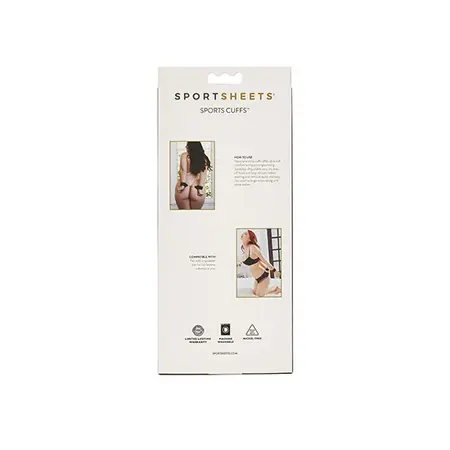Sportsheets Sports Cuffs Black - Adjustable Neoprene Restraints Set