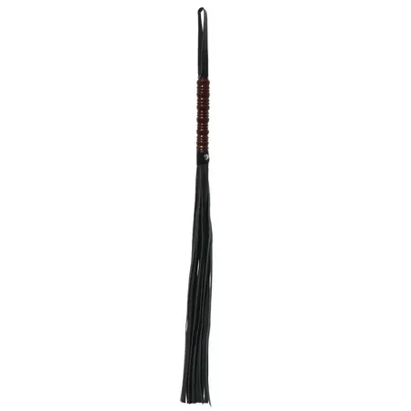 Sportsheets S&M Mahogany Flogger with Faux Leather and Wood Accent 76cm