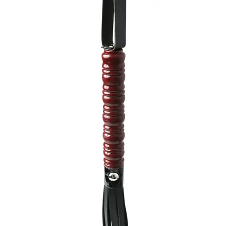 Sportsheets S&M Mahogany Flogger with Faux Leather and Wood Accent 76cm