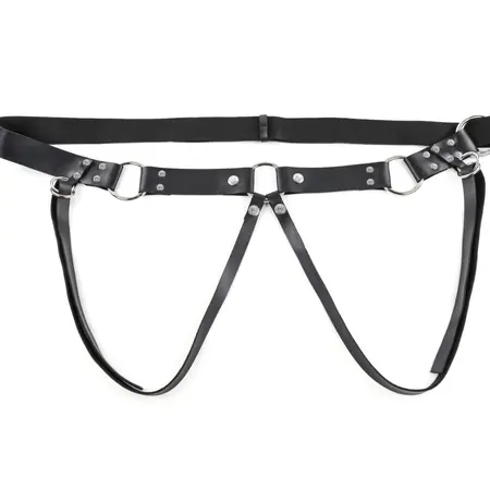 Sportsheets Montero Adjustable Harness Black Faux Leather System
