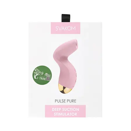 Svakom Pulse Pure Suction System, Water-Resistant, Pale Pink, 129mm