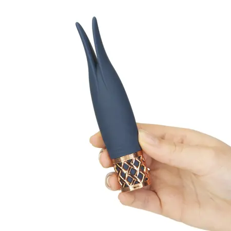 Pillow Talk Playful Blue Mini Wand Massager - Silicone, USB Rechargeable