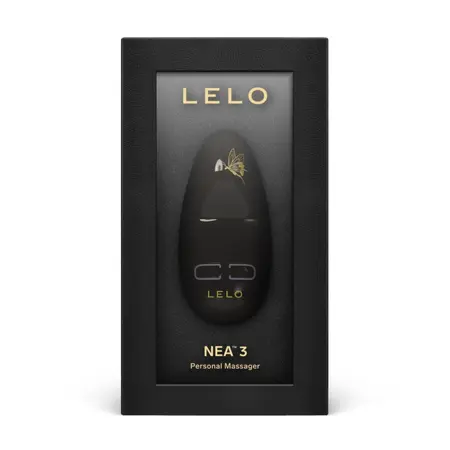 LELO NEA 3 Pitch Black Compact Intimate Massager, 10 Modes, Waterproof