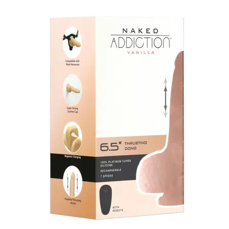 Naked Addiction Thrusting Vanilla Model 16.5 cm with Remote Control