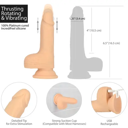 Naked Addiction Thrusting Vanilla Model 16.5 cm with Remote Control