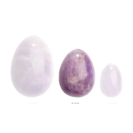 La Gemmes Yoni Egg Medium Pure Amethyst - Handcrafted Gemstone 4x3cm