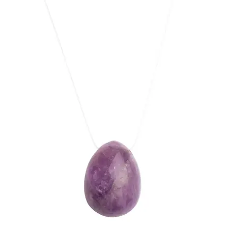 La Gemmes Yoni Egg Medium Pure Amethyst - Handcrafted Gemstone 4x3cm