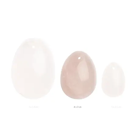 La Gemmes Yoni Egg Medium Rose Quartz - Natural Gemstone Wellness Trainer