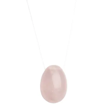 La Gemmes Yoni Egg Rose Quartz L - Natural Gemstone Wellness Trainer 5x3.5cm