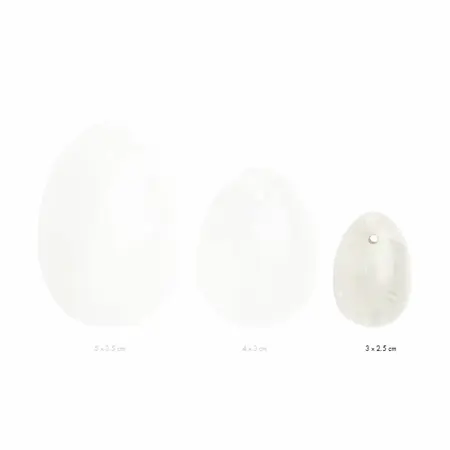 La Gemmes Yoni Egg Clear Quartz S - Small Natural Gemstone Trainer