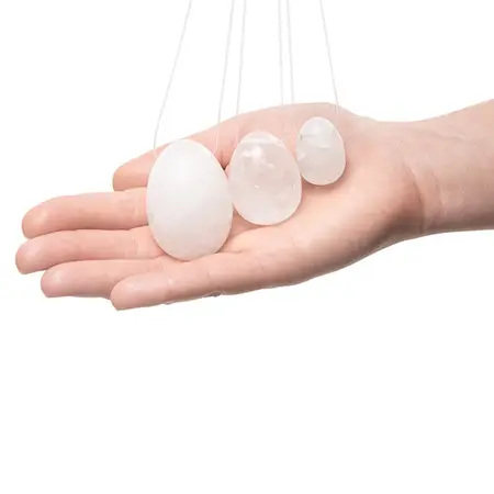 La Gemmes Yoni Egg Clear Quartz S - Small Natural Gemstone Trainer