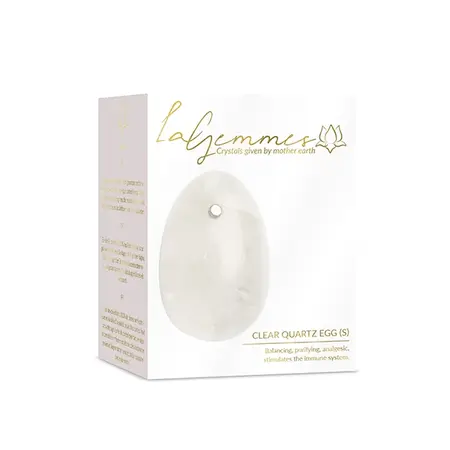 La Gemmes Yoni Egg Clear Quartz S - Small Natural Gemstone Trainer