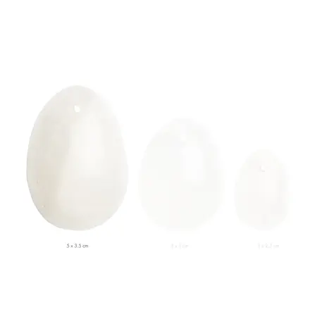 La Gemmes Yoni Egg Clear Quartz L - Natural Crystal Wellness Trainer 5cm