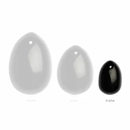 La Gemmes Black Obsidian Yoni Egg S - Natural Gemstone Trainer 3cm