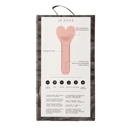 Je Joue Amour Pale Heart-Shaped Intimate Bullet, USB Rechargeable, Silicone