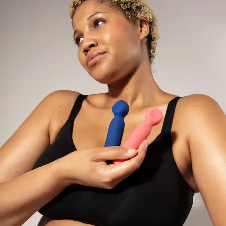 Je Joue Vita Blue - Compact Multi-Function Wand-Tipped Vibrator