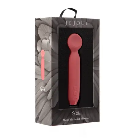 Je Joue Vita Pink - Compact Wand-Tip Vibrating Massager, Rechargeable