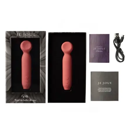 Je Joue Vita Pink - Compact Wand-Tip Vibrating Massager, Rechargeable