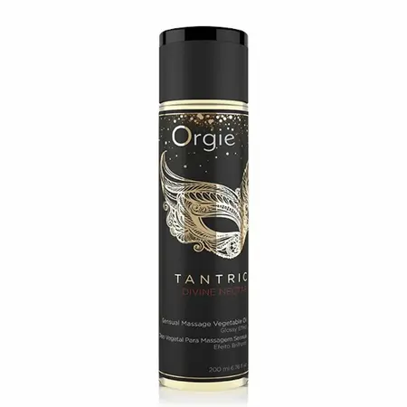 Orgie Tantric Divine Nectar Massage Oil 200ml - Plant-Based Gloss Finish