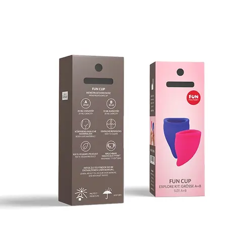 Fun Factory Fun Cup Kit Pink & Ultramarine - Dual Size Menstrual Cups
