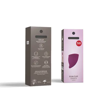 Fun Factory Fun Cup Size B Grape - Large Reusable Menstrual Cup Set