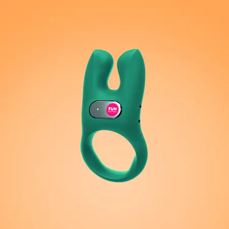 Fun Factory NOS Deep Sea Blue Vibrating Intimacy Ring, Dual Motors, Silicone