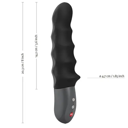 Fun Factory Stronic Surf II Black - Pulsator, Slim Ergonomic Design, 20.3 cm