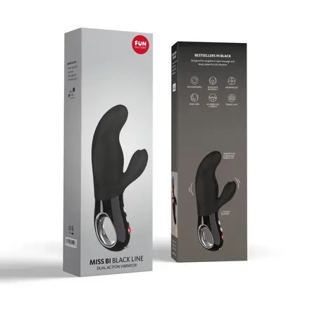 Fun Factory Miss Bi Black Dual-Motor Intimate Device Silicone 17cm
