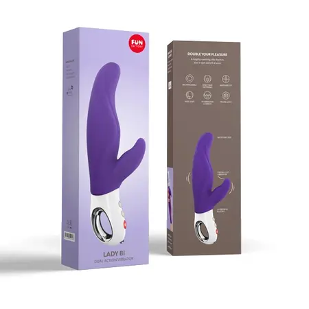 Fun Factory Lady Bi Violet Dual Motor Silicone Intimate Device 22.1cm