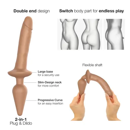 Strap-On-Me Switch Plug-in Intimate Machine XXL Caramel Silicone