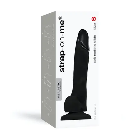 Strap-On-Me Soft Black Intimate Silicone Model S - Harness Compatible