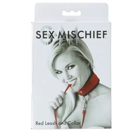 Sportsheets S&M Adjustable Red Collar with 120cm Leash System