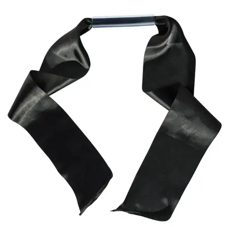 Sportsheets Sex & Mischief Silky Bit Gag with Soft Sash, Black, Adjustable